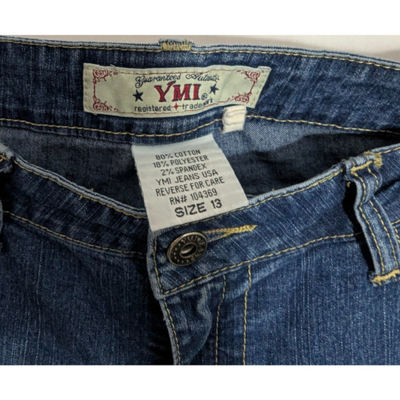 y2k YMI Medium Wash Low Rise Bootcut Jeans Size 13 29L SH3 Boho Grunge Retro - Picture 4 of 9
